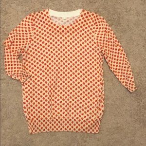J.Crew factory Apple print sweater size small